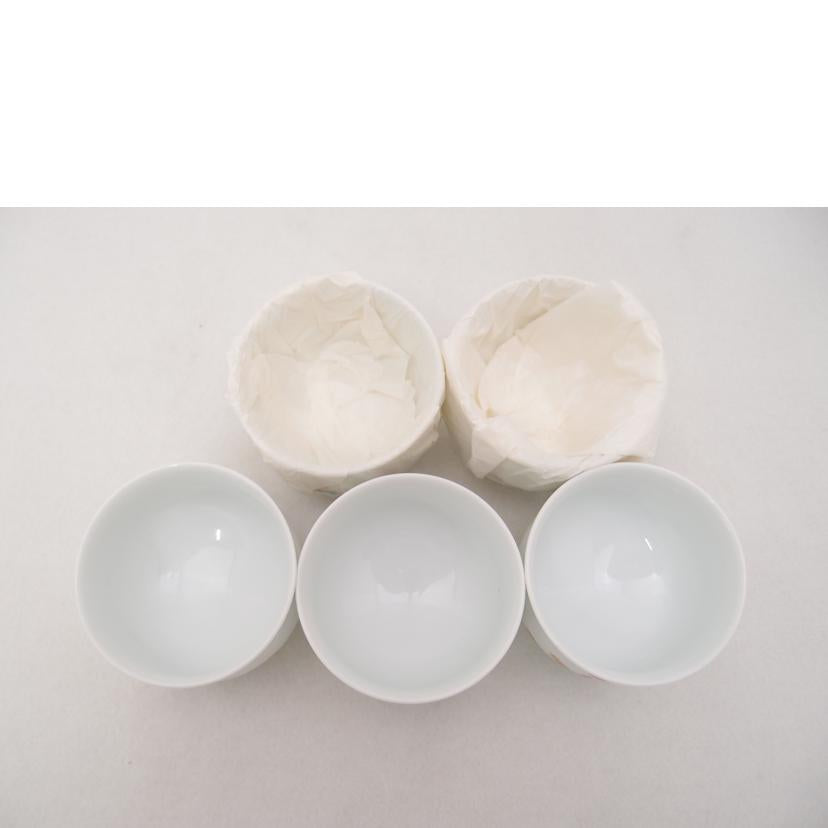 /十四代 酒井田柿右衛門 錦 大葉子文 湯呑5点セット 有田焼//Sランク/69