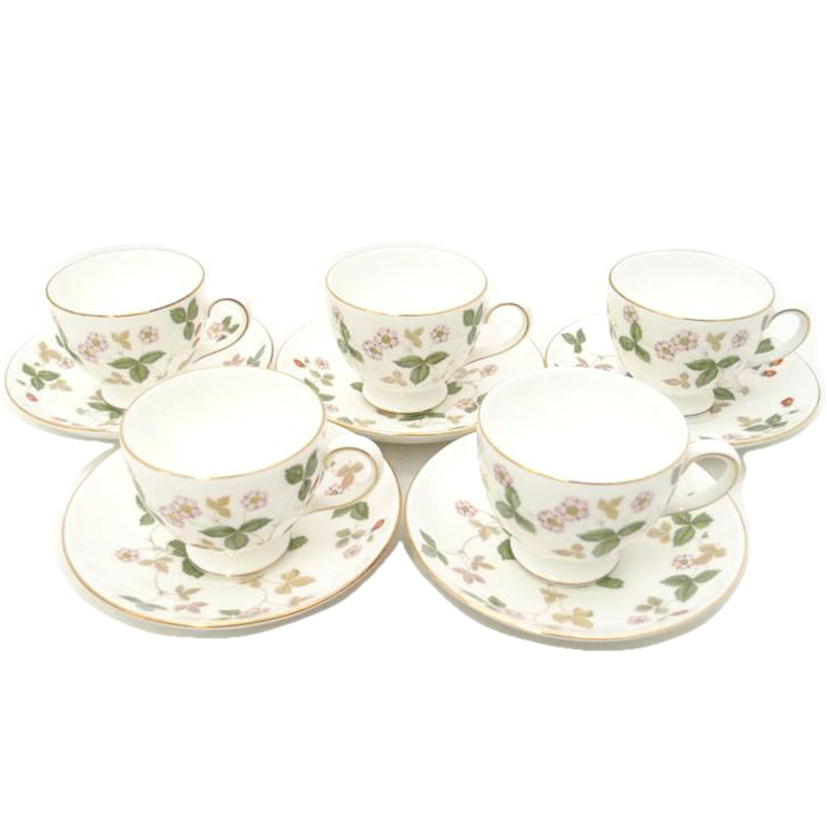 WEDGWOOD ウェッジウッド/ワイルドストロベリー/リー カップ&ソーサー 5客セット//Sランク/69