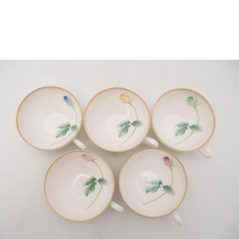 KORANSHA 香蘭社/ブライトローズ カップ&ソーサー 5客セット 椀皿揃//Sランク/69