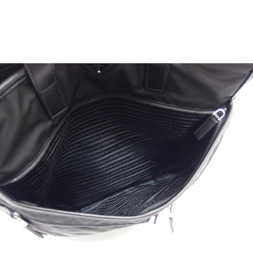 PRADA プラダ ナイロンショルダーバッグ 肩掛けバッグ/テスートサフィアーノ/2WAYトートバッグ/ブラック/2VG860//8B/Aランク/04