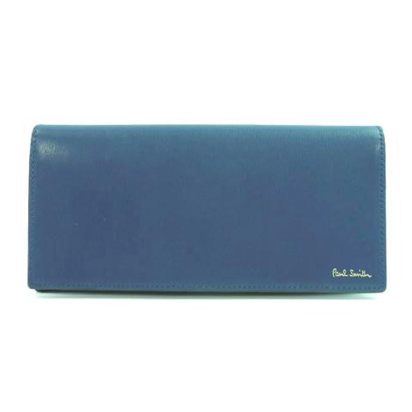 Paul Smith ポールスミス/Paul Smith 二ツ折リ長財布 ネイビー×黒//ABランク/83