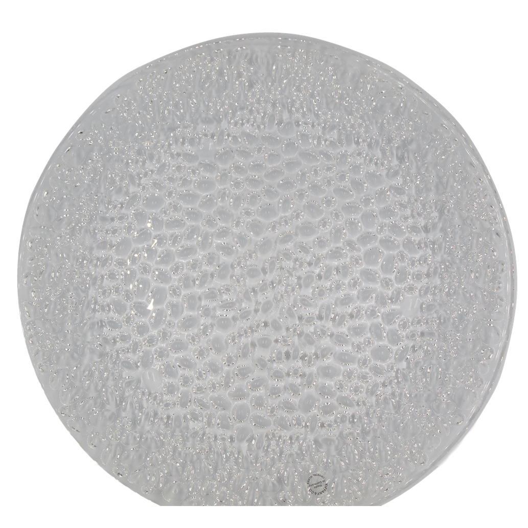 TIFFANY&Co/コブルストーンプラター 28㎝ ガラス皿//SAランク/51