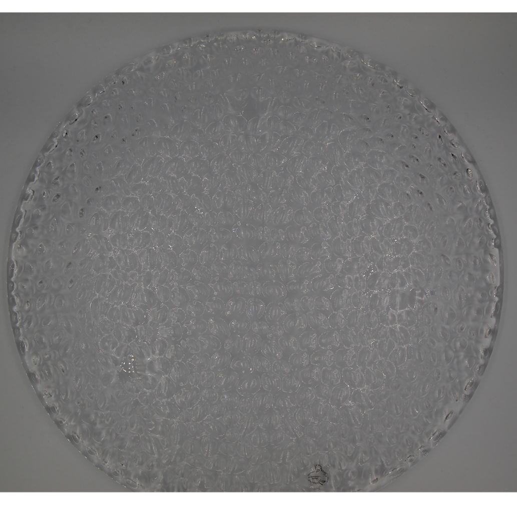 TIFFANY&Co/コブルストーンプラター 28㎝ ガラス皿//SAランク/51