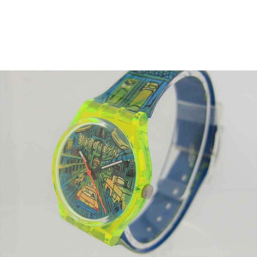 swatch スウォッチ/1997BROOKLYNへの通路ヴィンテージウォッチ/クォーツ/GJ120//Aランク/04
