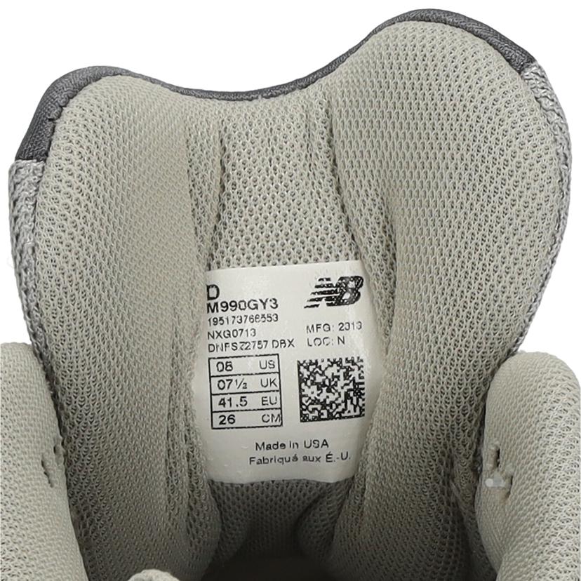 newBalance ニューバランス/M990GY3 スニーカー//SAランク/75
