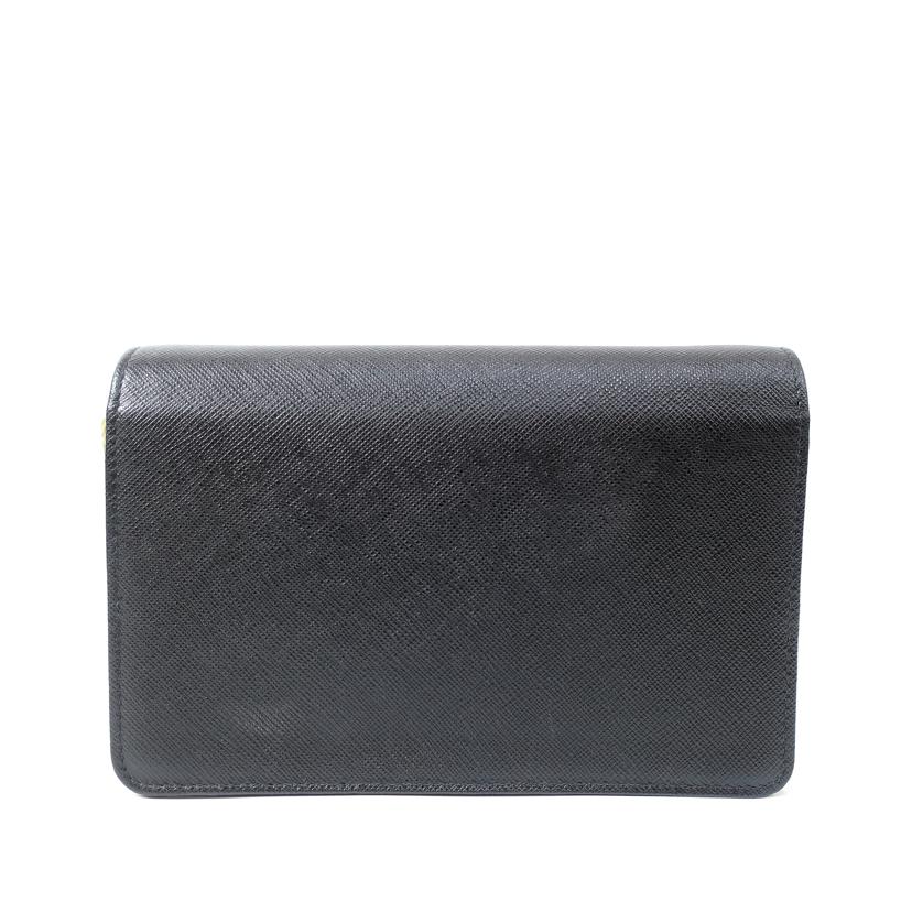 PRADA プラダ/サフィアーノ チェーンウォレット ショルダーバッグ 2WAY ブラック /1BP006//ABランク/65