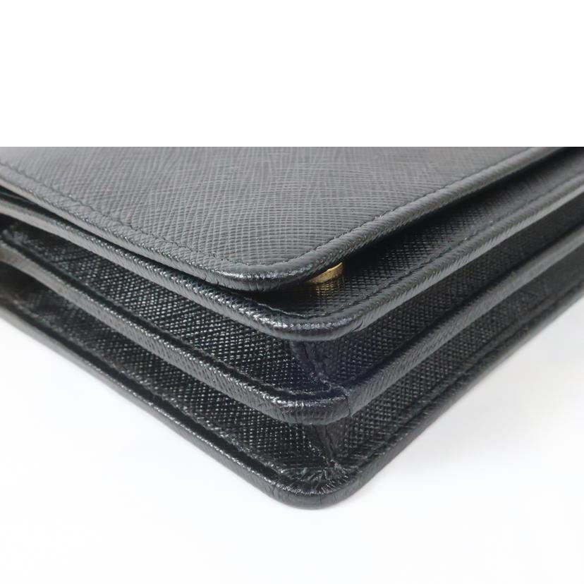 PRADA プラダ/サフィアーノ チェーンウォレット ショルダーバッグ 2WAY ブラック /1BP006//ABランク/65