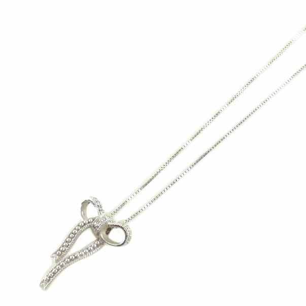 ◎K18WGダイヤネックレス0.08ct/668-3//ABランク/64