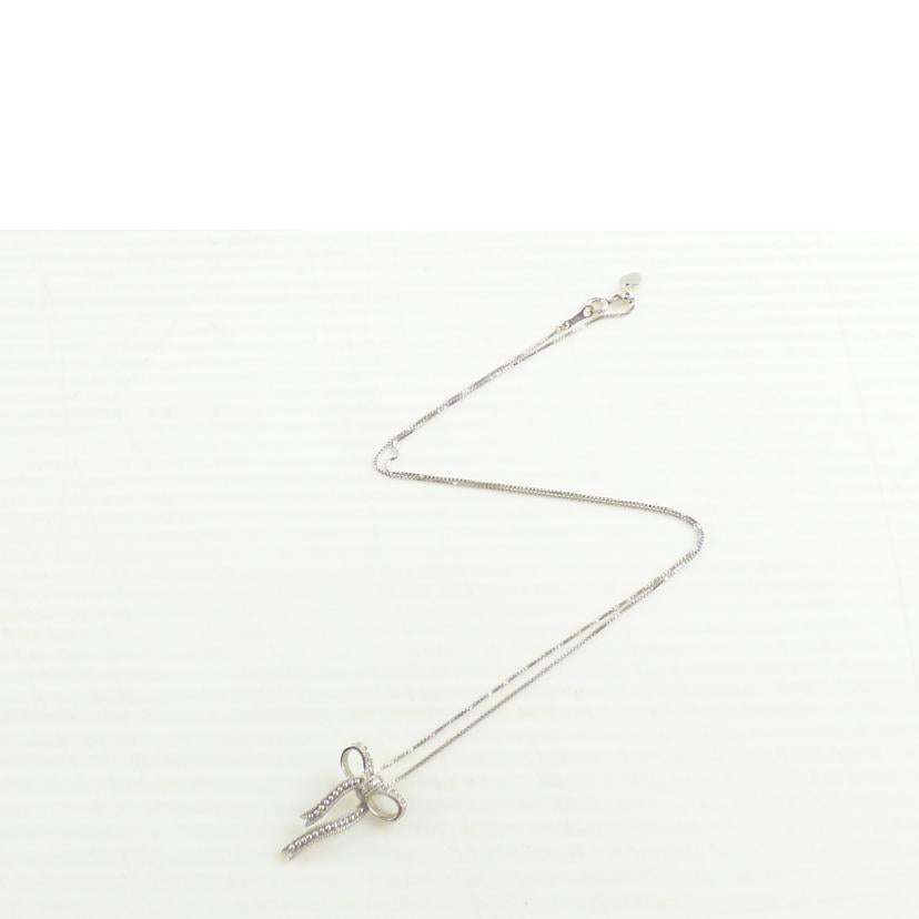 ◎K18WGダイヤネックレス0.08ct/668-3//ABランク/64