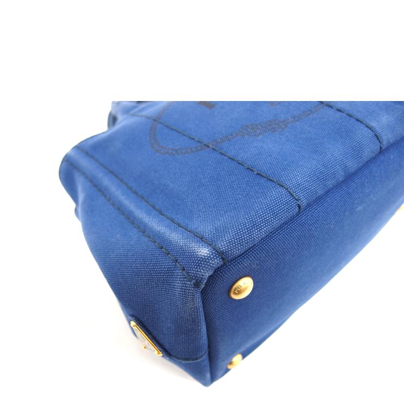 PRADA プラダ ショルダーバッグ キャンバス/カナパ/2WAYトートバッグ/ブルー//158/Bランク/04