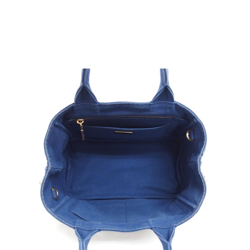 PRADA プラダ ショルダーバッグ キャンバス/カナパ/2WAYトートバッグ/ブルー//158/Bランク/04