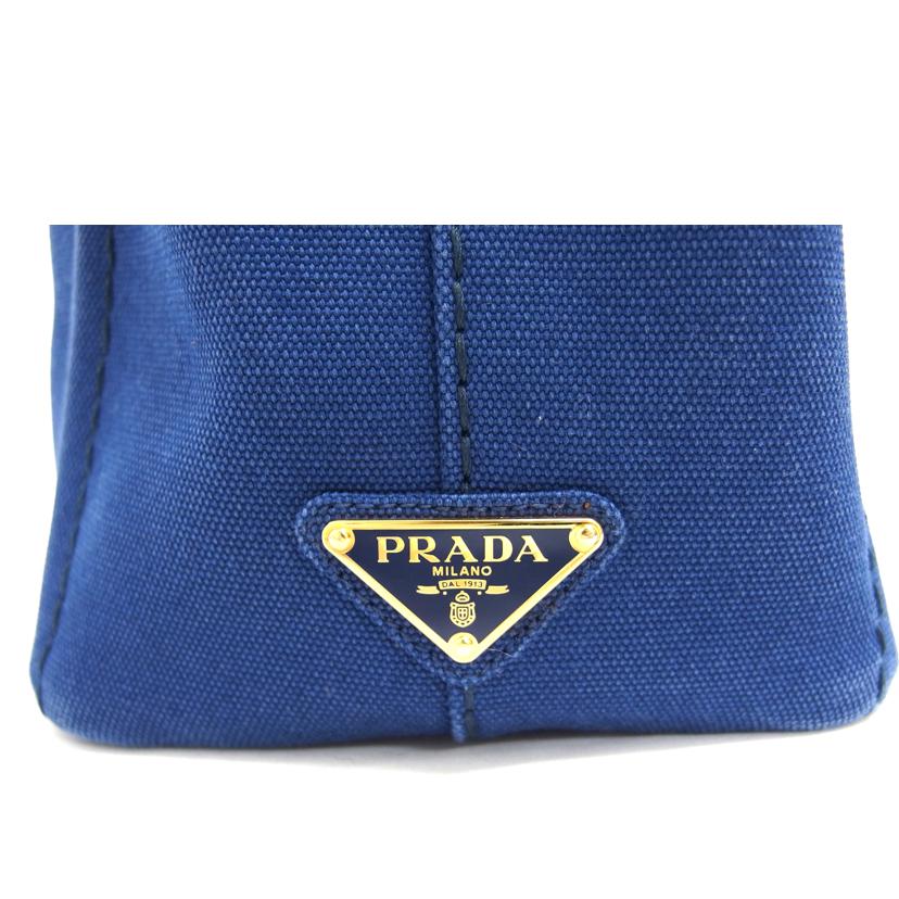 PRADA プラダ ショルダーバッグ キャンバス/カナパ/2WAYトートバッグ/ブルー//158/Bランク/04