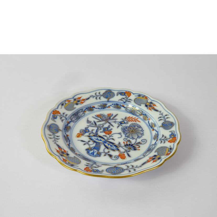 MEISSEN マイセン/ブルーオニオン レッド&ゴールド ミニプレート//SAランク/81