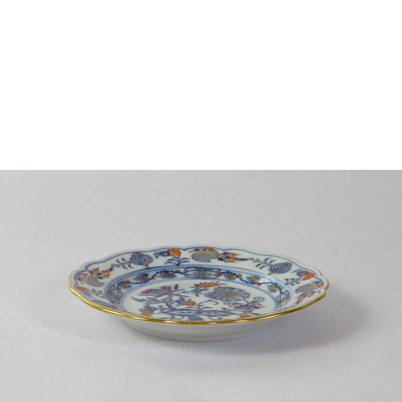 MEISSEN マイセン/ブルーオニオン レッド&ゴールド ミニプレート//SAランク/81
