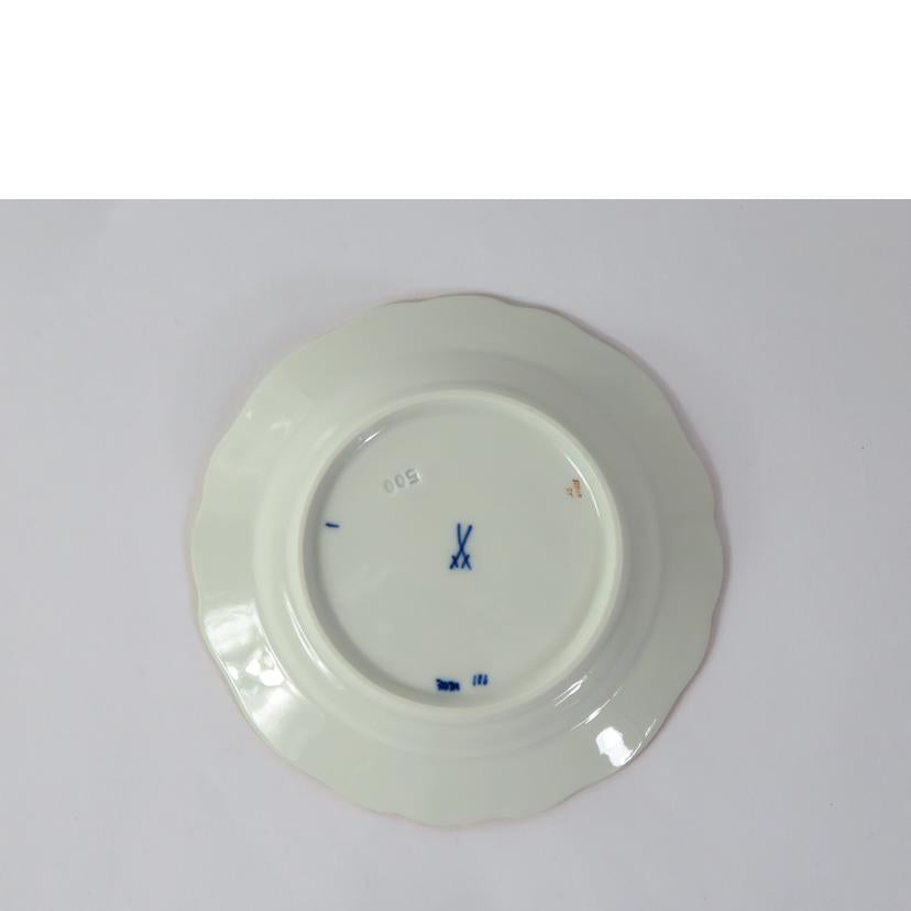 MEISSEN マイセン/ブルーオニオン レッド&ゴールド ミニプレート//SAランク/81