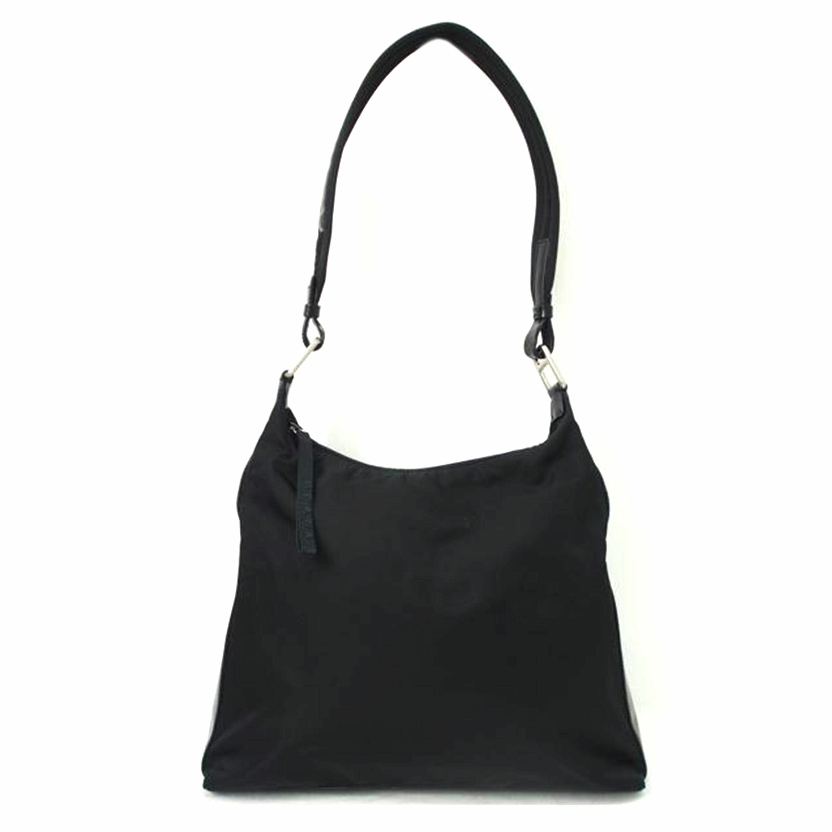 PRADA/ナイロン×レザー/ワンショルダー/ブラック//Bランク/78