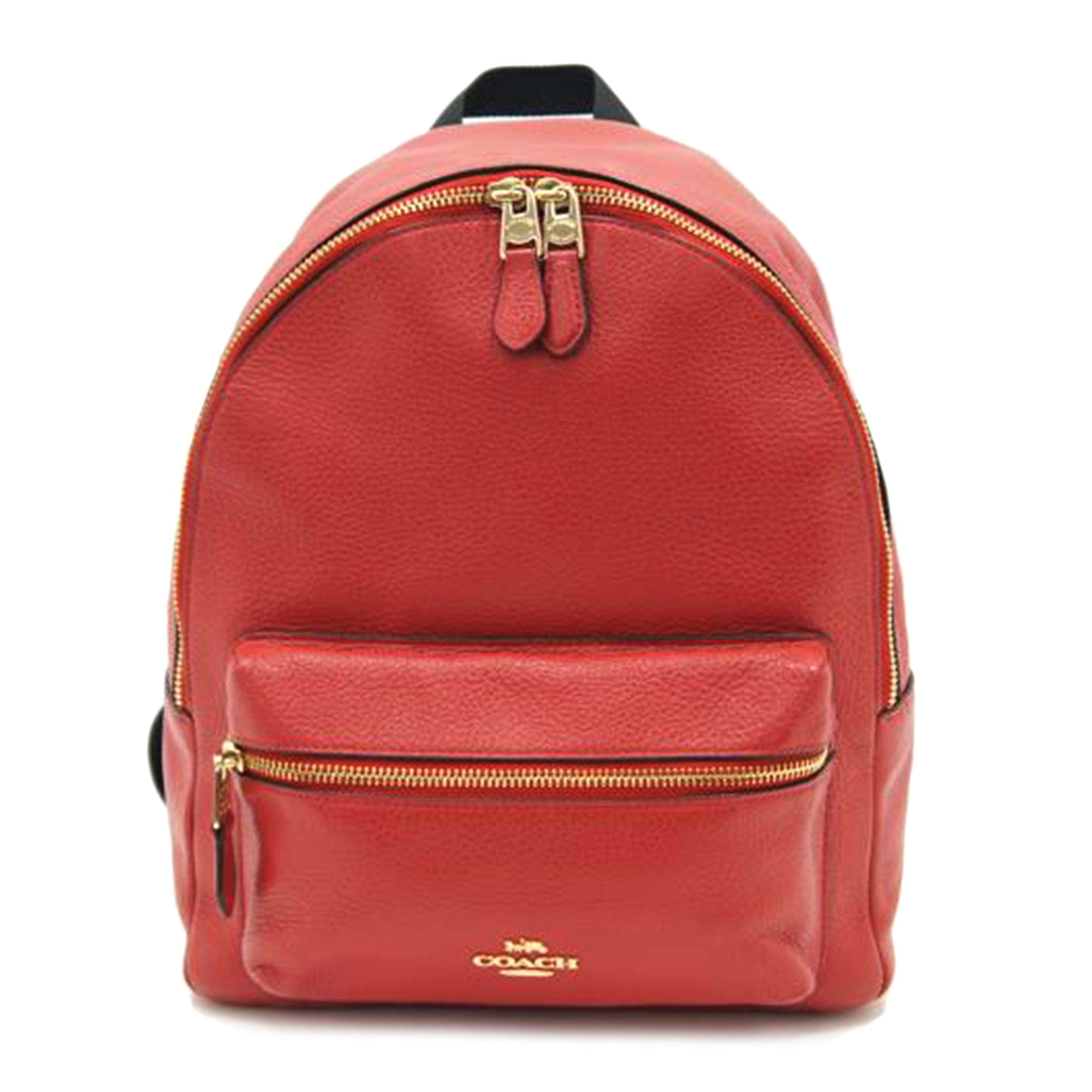 COACH コーチ/チャーリーペブルドレザーミディアムバックパック/レッド/F30550//D1880/ABランク/75