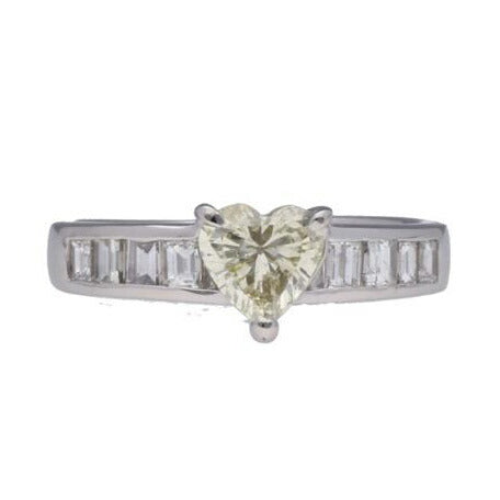 PT900ダイヤリング0.66/0.43ct//Aランク/75