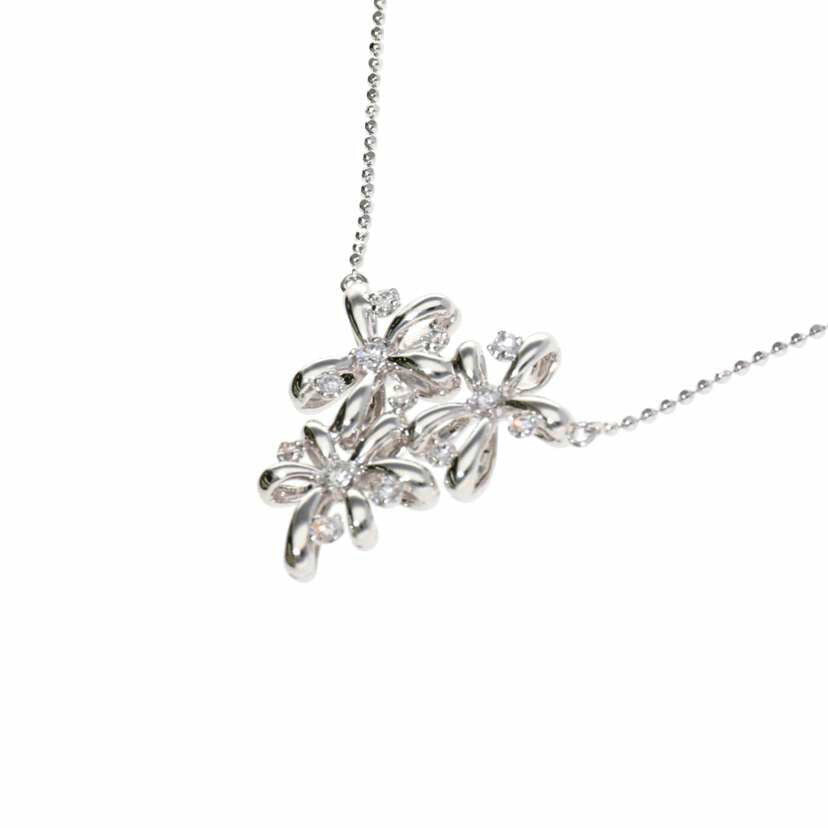 /K18WGダイヤネックレス 0.35ct//Aランク/75