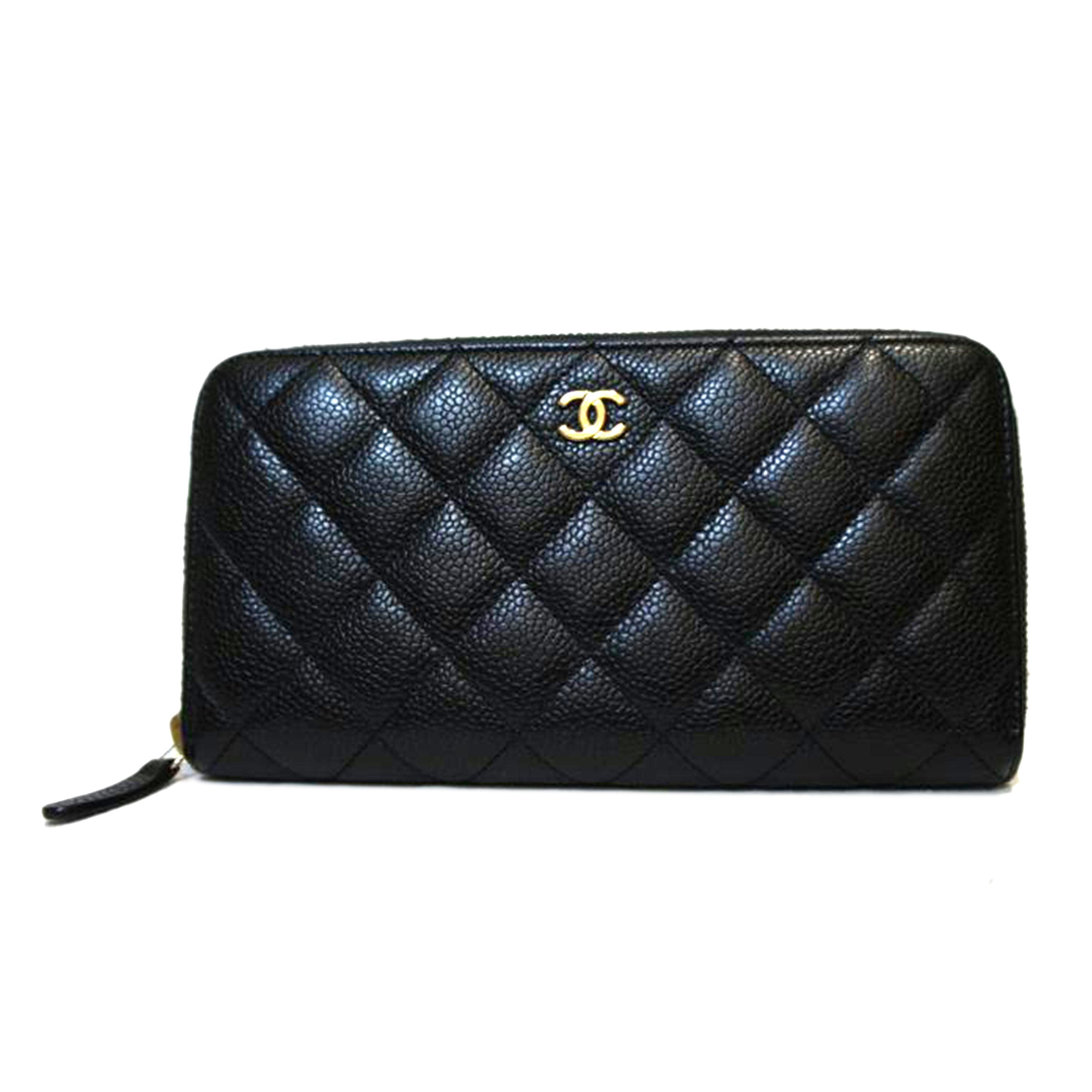 CHANEL シャネル/マトラッセラウンドファスナー長財布/キャビアスキン//23055930/ABランク/94