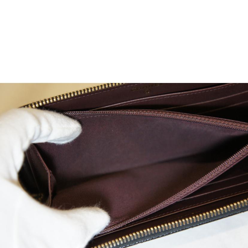 CHANEL シャネル/マトラッセラウンドファスナー長財布/キャビアスキン//23055930/ABランク/94