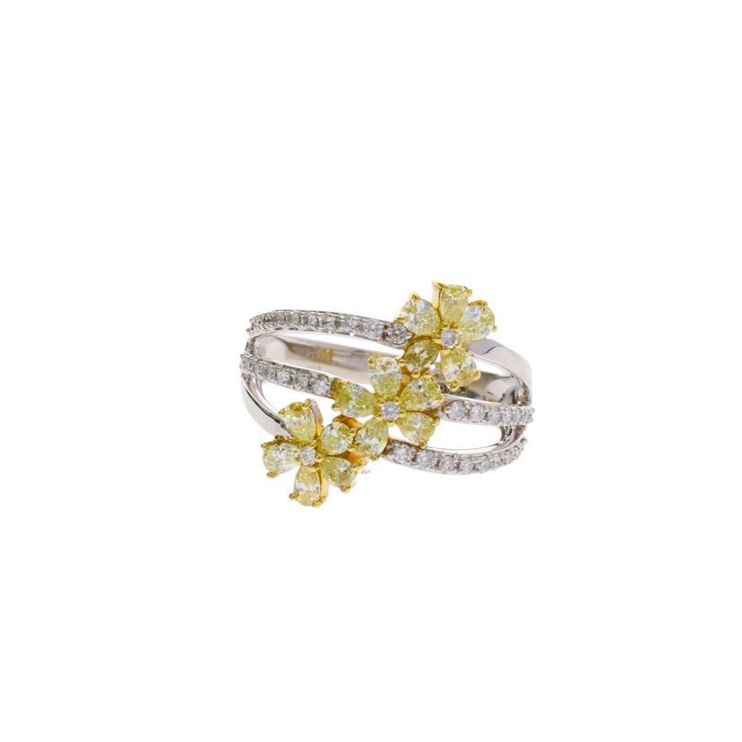 / PT900/K18ダイヤリング0.25/0.80ct//Aランク/75