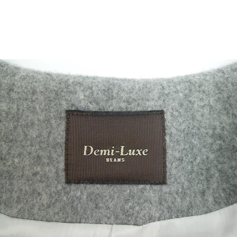 Demi -Luxe/Demi -Luxe ウールロングコート ノーカラー グレー サイズ38/6818A-0561//ABランク/83