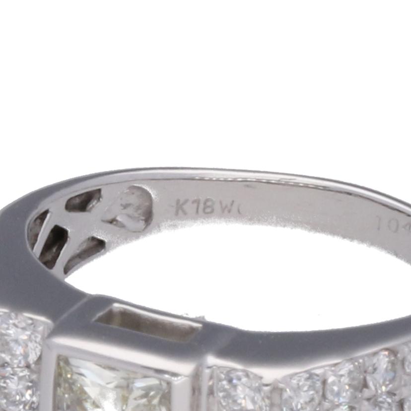 /◎ K18WGダイヤリング1.040/1.00ct//Aランク/75