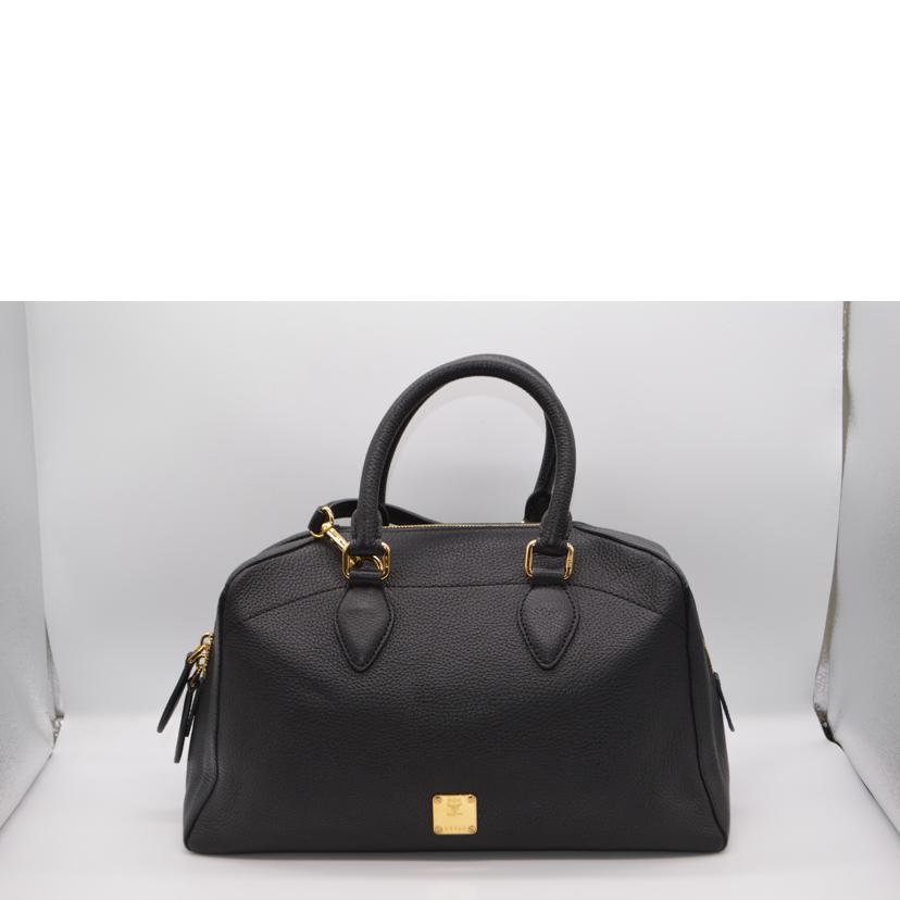 MCM エムシーエム/ロゴスタッズエンボス2wayレザーハンド/MWB2AAF28BK001//G3150/SAランク/89