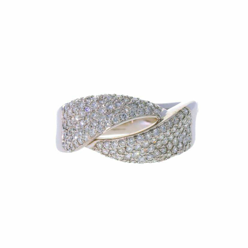 / K18WGダイヤリング1.04ct/#20/9.1//Aランク/75