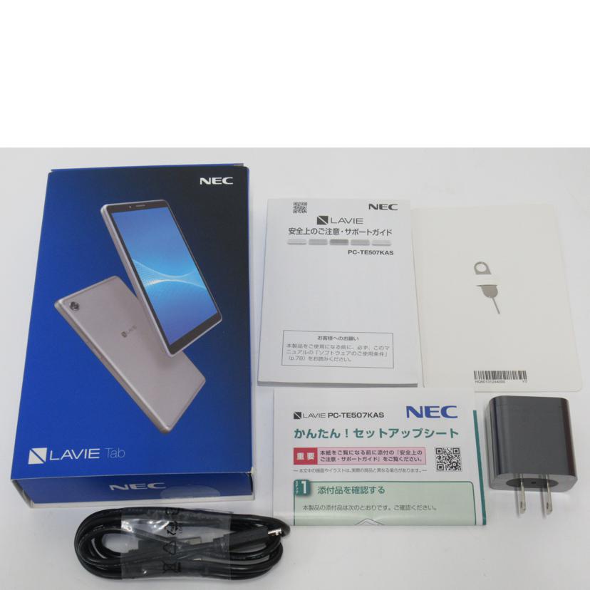NEC/7インチタブレット/Wi-Fiモデル/PC-TE507KAS//HA1DJ4F0/ABランク/63