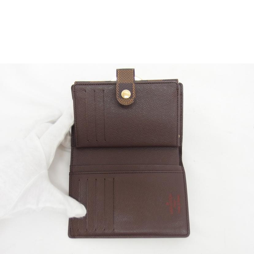 LV ルイ・ヴィトン 二つ折り財布 ブラウン/ポルトフォイユ・ヴィエノワ/ダミエ/エベヌ/N61674//MI1***/Aランク/04