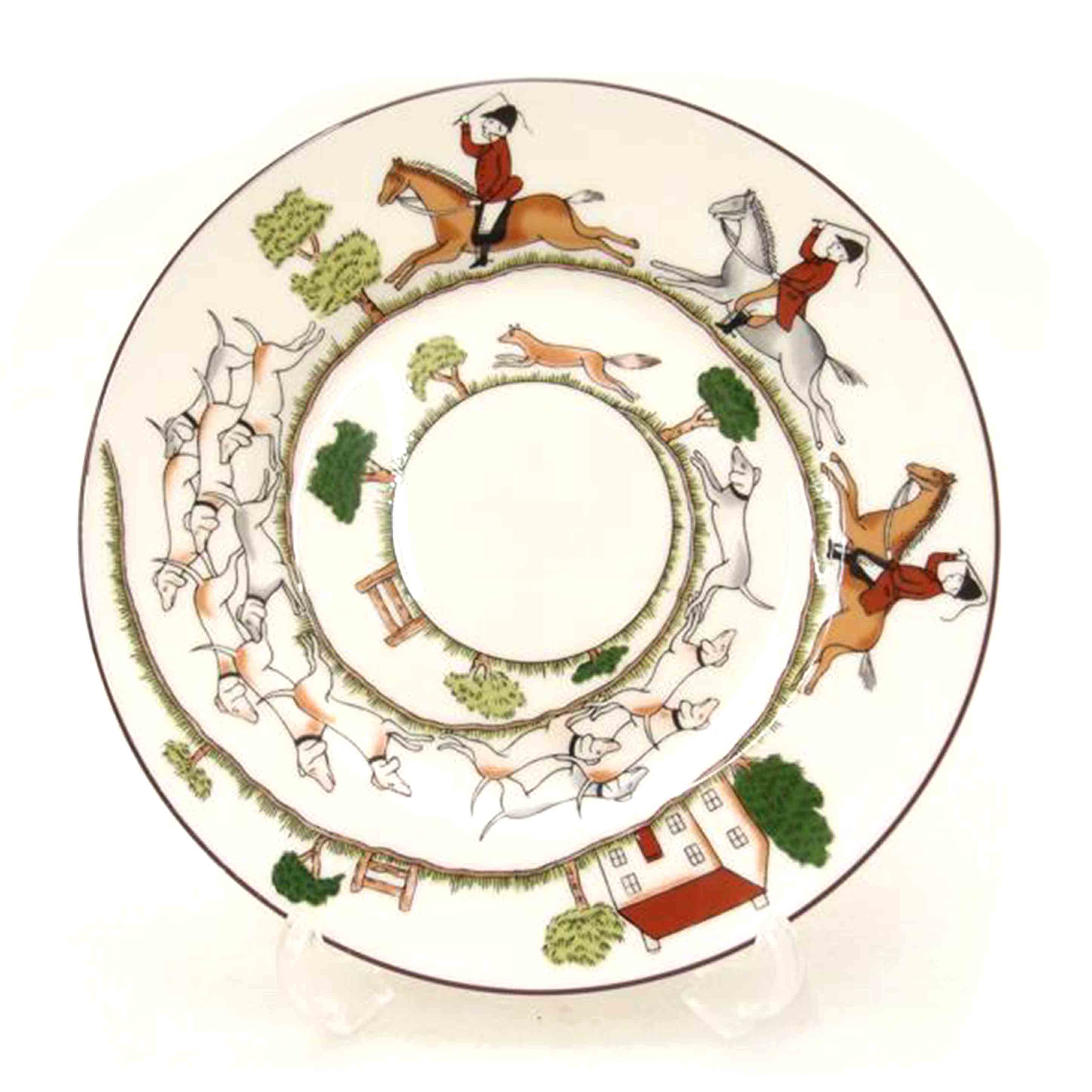 WEDGWOOD ウェッジウッド/ハンティングシーン 18cmプレート 皿//SAランク/69