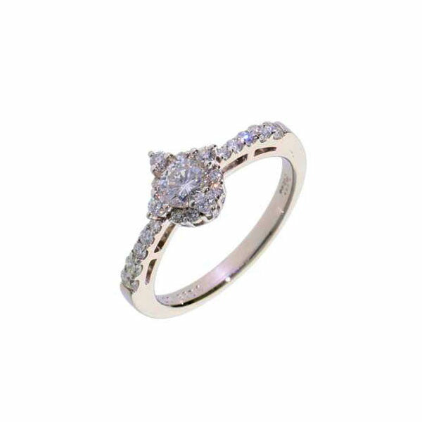 / PT900ダイヤリング0.298/0.32ct 鑑//Aランク/75