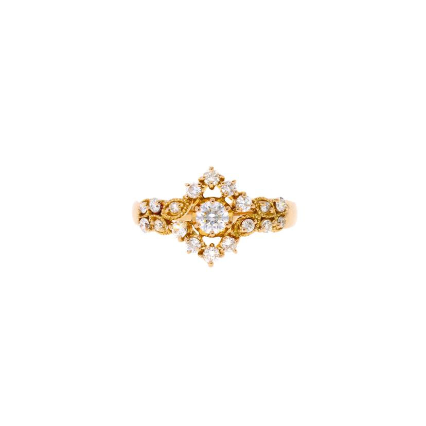 / K18ダイヤリング0.193/0.37ct//Aランク/75