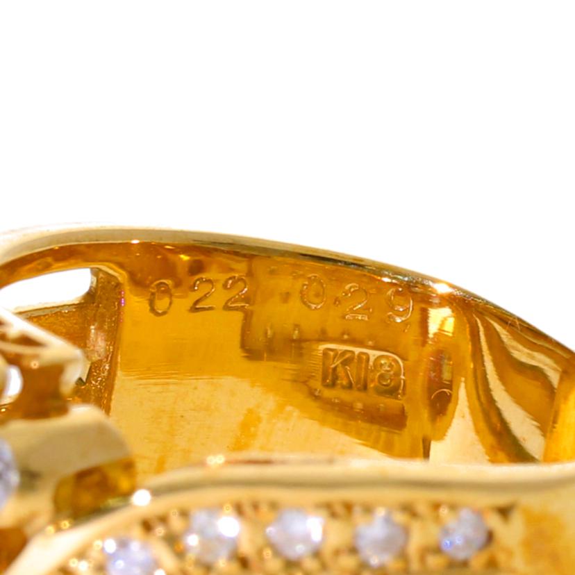 /K18ダイヤリング0.22/0.29/#11//Aランク/75