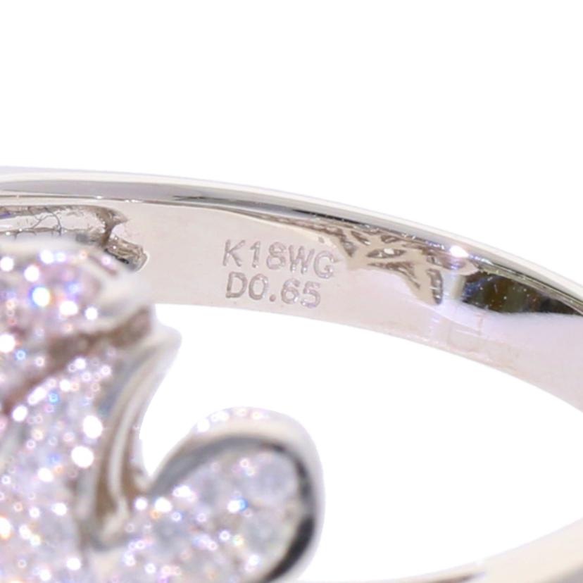 / K18WGダイヤリング0.65ct/#13//Aランク/75