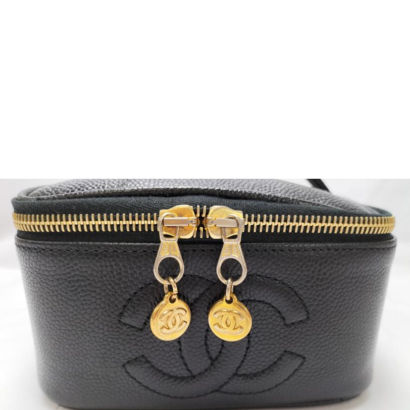 CHANEL シャネル/バニティバッグ キャビアスキン ヴィンテージ 横型 ゴールド金具 ココマーク//4644033/Bランク/52