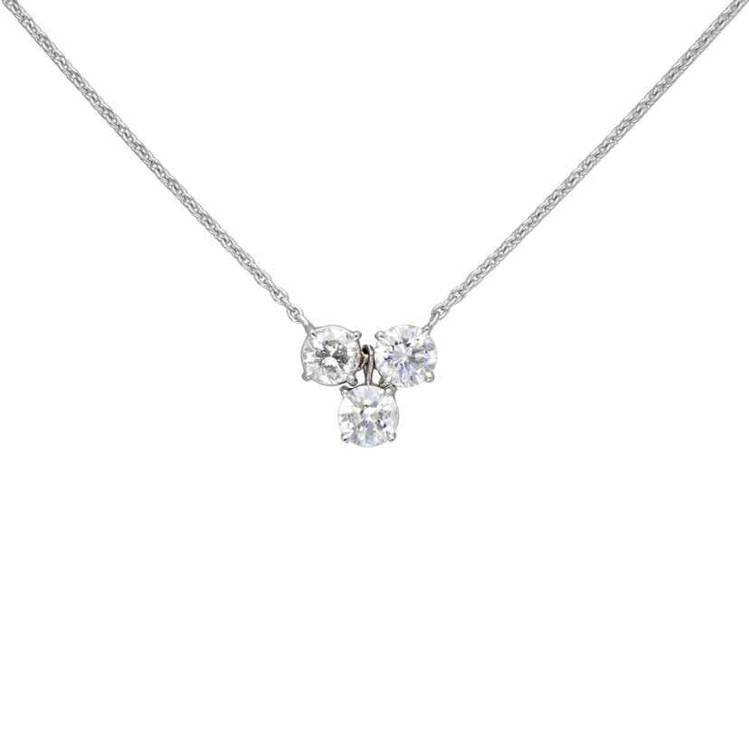 / PT850ダイヤネックレス1.01ct//Aランク/75