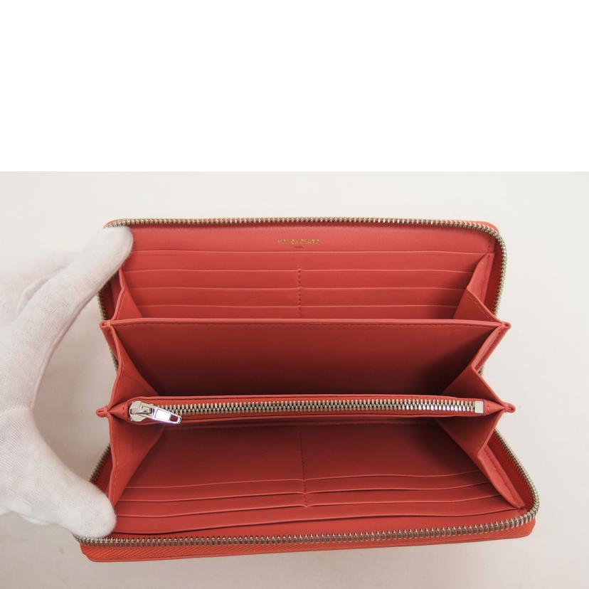 BALENCIAGA バレンシアガ/ラウンドファスナー長財布/オレンジピンク/490625//6811・Z・527558/SAランク/04