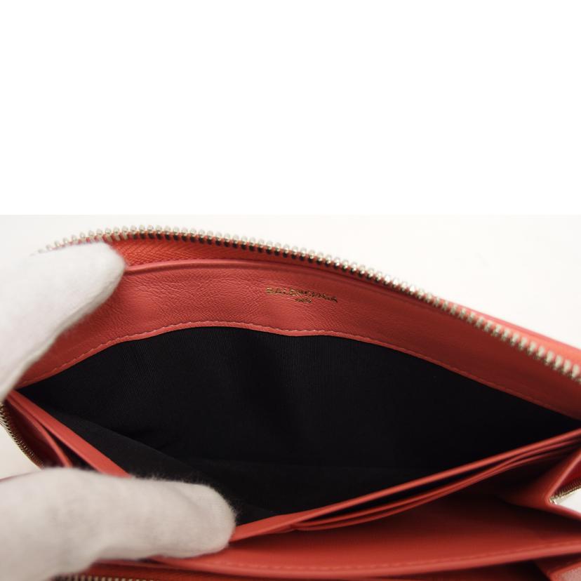 BALENCIAGA バレンシアガ/ラウンドファスナー長財布/オレンジピンク/490625//6811・Z・527558/SAランク/04