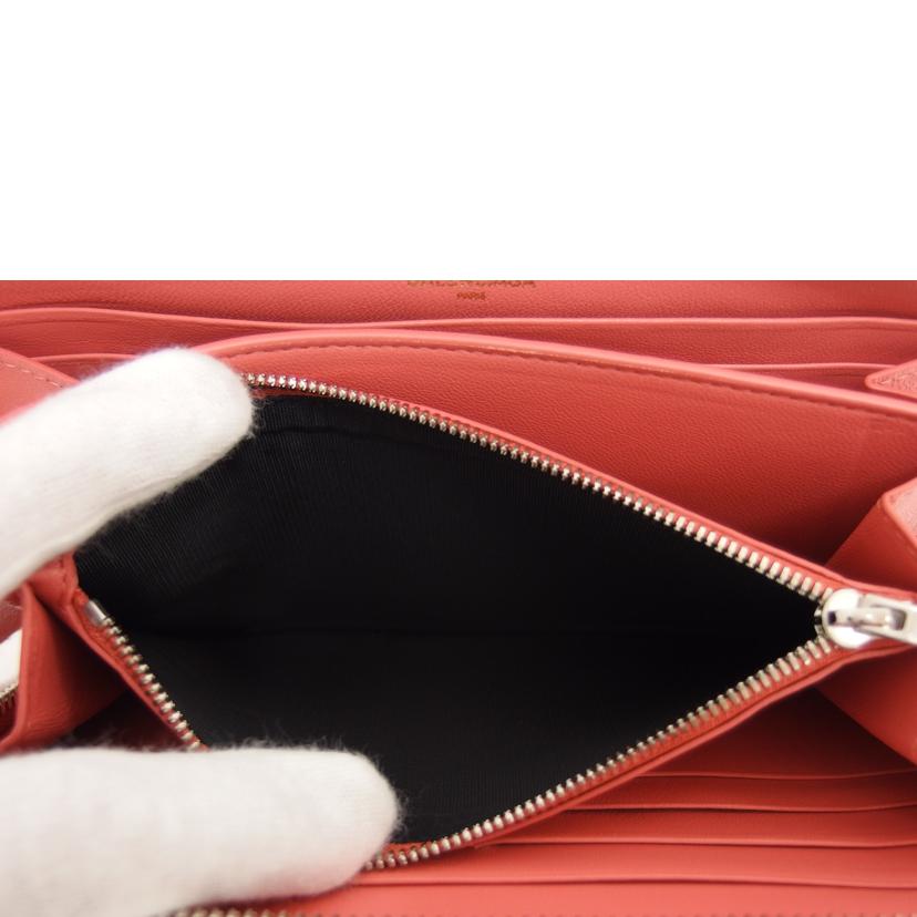 BALENCIAGA バレンシアガ/ラウンドファスナー長財布/オレンジピンク/490625//6811・Z・527558/SAランク/04