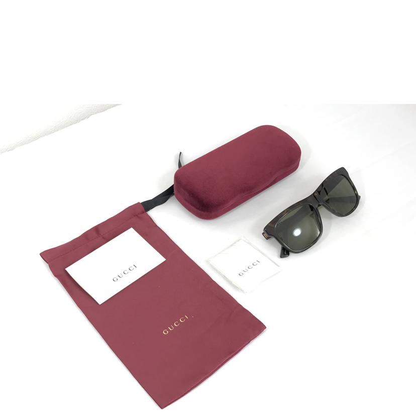 GUCCI グッチ/サングラス HAVANA-HAVANA-GREEN/GG0158S-002-54//Aランク/51
