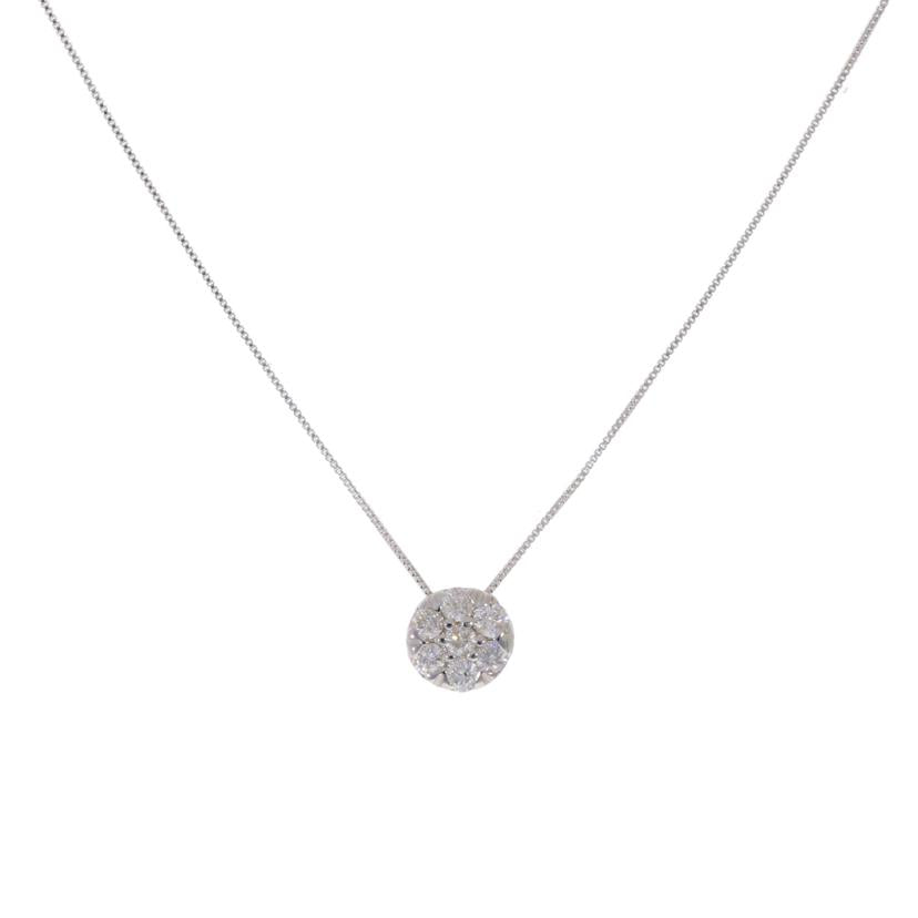 / K18WGダイヤネックレス0.36/0.10ct//Aランク/75