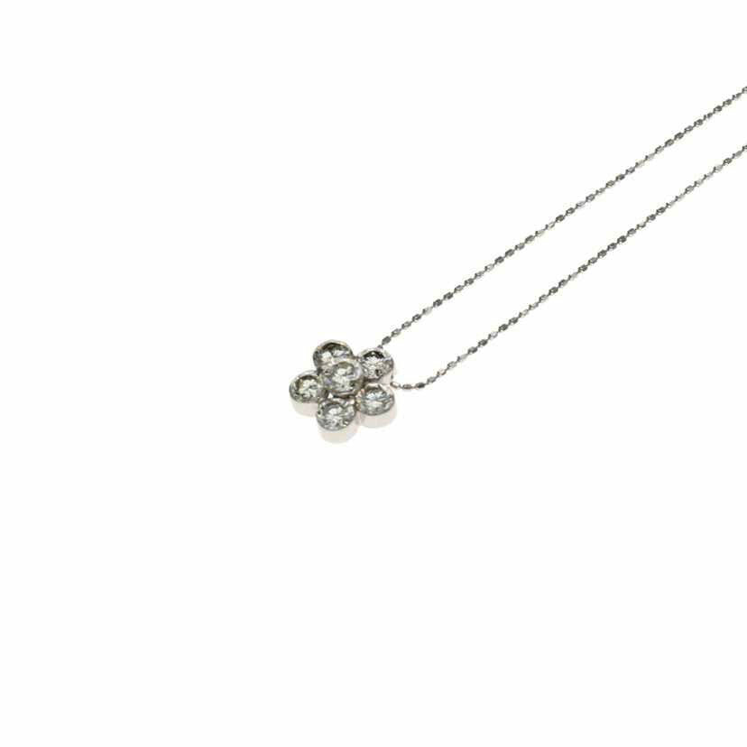 / K18WGダイヤネックレス1.00/40cm//Aランク/75