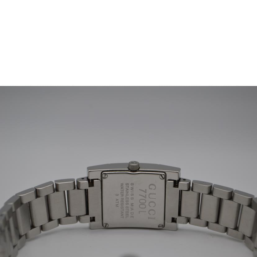 GUCCI グッチ/グッチスクエアボーイズクォーツデイトSS/7700L//0035628/Bランク/89