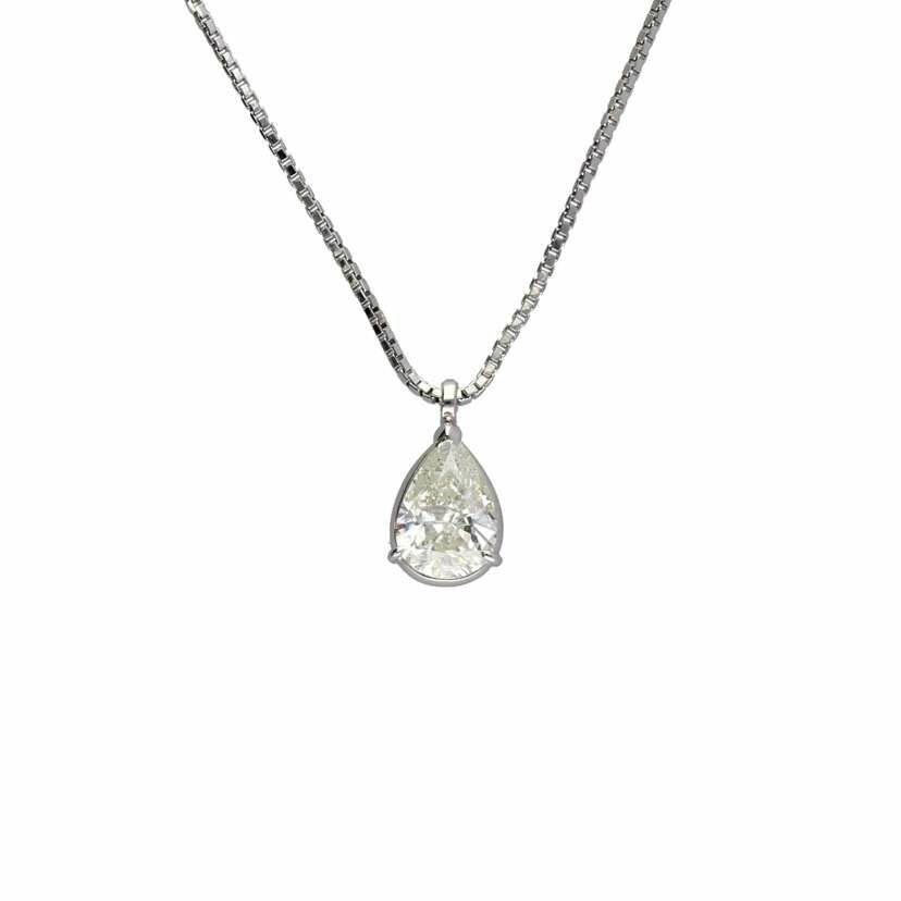 /◎ PT850ダイヤネックレス1.55ct//Aランク/75