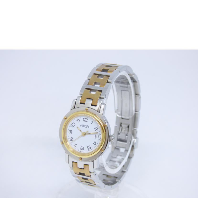 HERMES エルメス/クリッパー・ホワイト/レディース/クオーツ/CL4.220//1394053/ABランク/64
