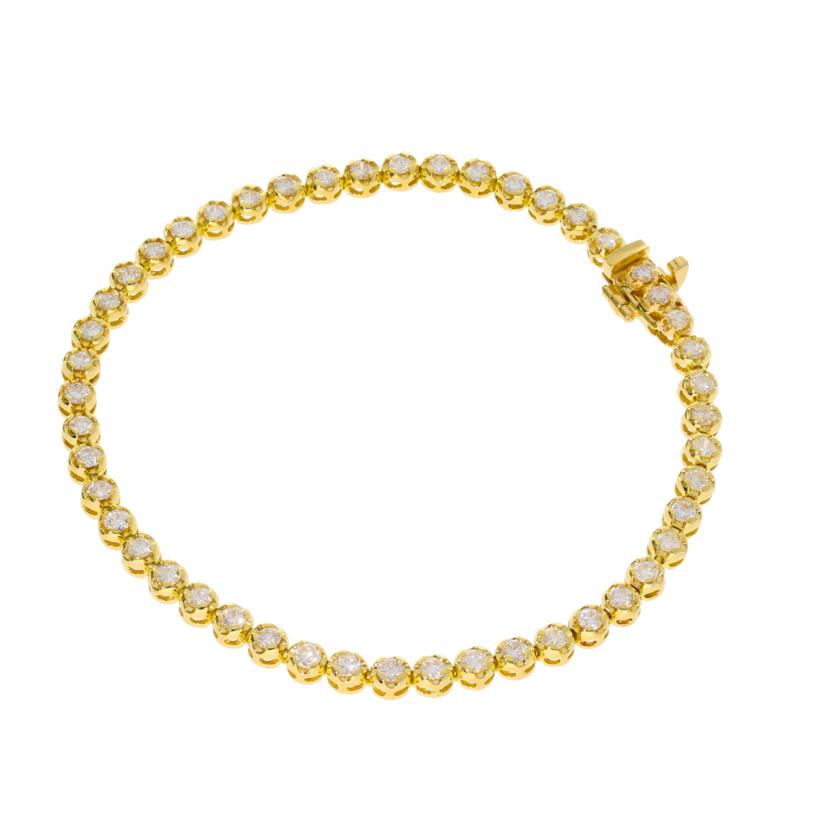 / K18ダイヤブレスレット2.02ct//Aランク/75