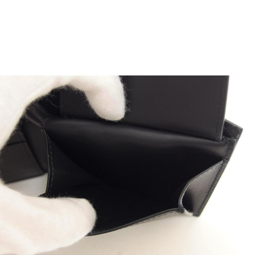 BOTTEGA VENETA ボッテガヴェネタ/イントレチャート/コインパース付き二つ折り財布/ブラック/605722//Aランク/04